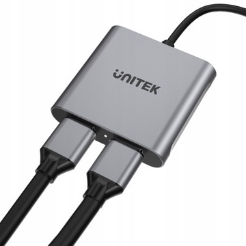 Unitek V1404B Адаптер USB-C — 2x HDMI 4K MST