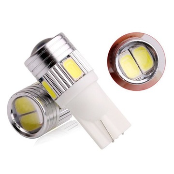 T10 W5W 6 led 5630 smd + soczewka