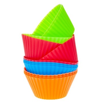 СИЛИКОНОВЫЕ ФОРМЫ ДЛЯ КЕКСОВ, МАФФИНЫ, ФОРМА ДЛЯ ВЫПЕЧКИ, ЧАШКИ, 12 ШТ.