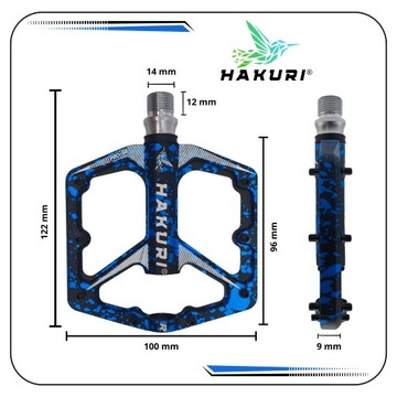 АЛЮМИНИЕВАЯ ПЛАТФОРМА велосипедные ПЕДАЛИ 16 контактов +3 подшипника LIGHT HAKURI