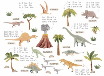 Набор наклеек на стену ДИНОЗАВРЫ XXL