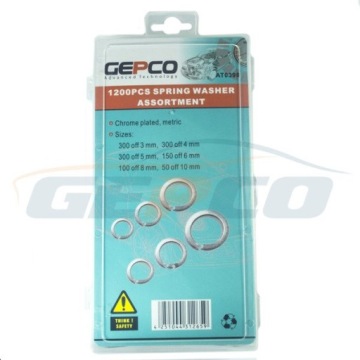 ШАЙБЫ ПРУЖИННЫЕ 1200 ШТ. ХРОМ НАБОР