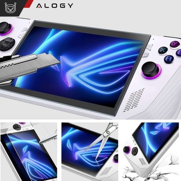 2 закаленных стекла для Asus ROG Ally для защитной пленки Alogy