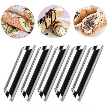 FOREMKI RURKI FORMA DO CIASTEK RUREK Z KREMEM CANNOLI GOFROWNICA 5 szt #15