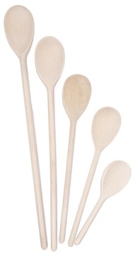 Ложка овальная деревянная, бук Миксер кухонный 30 см.