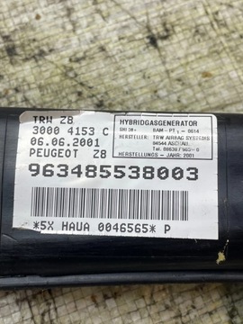 PEUGEOT 607 ZÁVĚS VZDUCHOVÁ PRAVÁ AIRBAG 963485538003