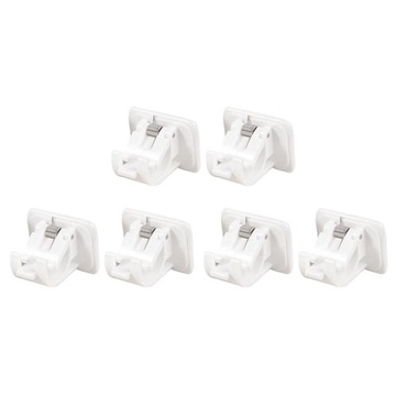 wkv-2Pcs Adjustable Rod Bracket Holders Wall 6Pcs