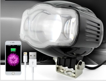 ФАРА МОТОЦИКЛА МОТОР ЛАМПЫ LED CREE USB 3в1