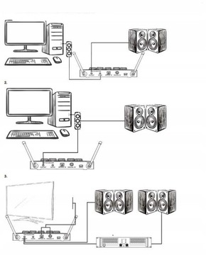 Zestaw do karaoke 2x mikrofon UHF+mikser BT+ pilot