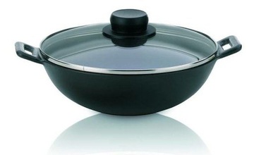 PATELNIA WOK żeliwna z pokrywką KELA 24 cm (5 el.)