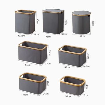 СКЛАДНОЙ КОНТЕЙНЕР Корзина для белья БАМБУК ТКАНЬ ОКСФОРД 32л