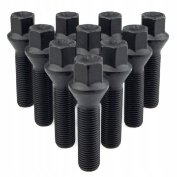 10 x Dlouhé Šrouby Getmann M12x1.5x38 mm Kužel Klíč 17