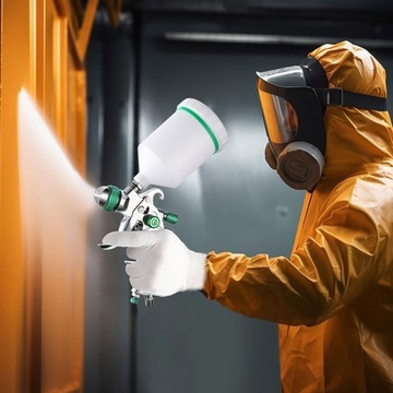 Пистолет-распылитель с 3 насадками HVLP 600 мл 1,4 1,7 2,0 Насадка