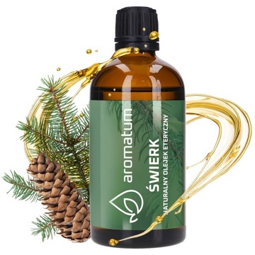 NATURALNY OLEJEK ETERYCZNY 100ml ŚWIERK ODDYCHANIE