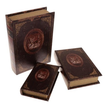 Подарочная коробка для винтажной книги, имитация книги Brown_B, как описано