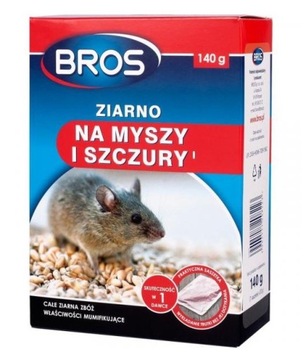 BROS ziarno trutka na myszy i szczury 140g