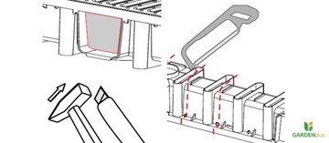 Линейный дренажный желоб 1,5т пластик 1м высота=148мм