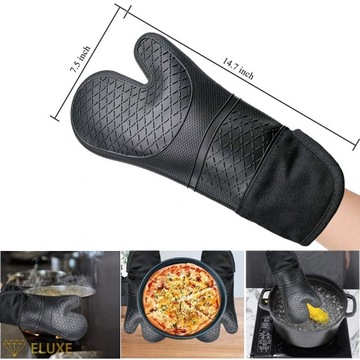 SILIKONOWE RĘKAWICE KUCHENNE ŻAROODPORNE 2szt - KOMFORT I BEZPIECZEŃSTWO!