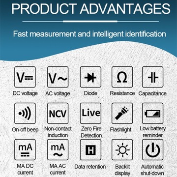 Ручной мультиметр ANENG A3002, цифровой, 4000 отсчетов