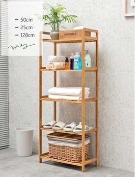 Бамбуковая полка для ванной комнаты с 5 полками, лестница для кухни в ванной комнате