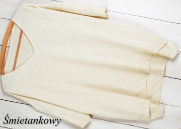 MIĘCIUTKI LUŹNY POD MARYNARKĘ SWETER OVERSIZE kolory dekolt V 425