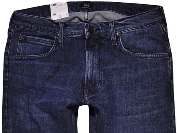 LEE spodnie SKINNY regular DARK BLUE jeans LUKE _ W33 L32