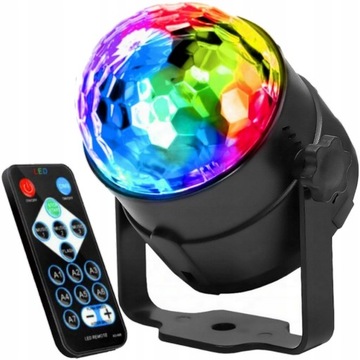 ДИСКО-ПРОЕКТОР ДИСКО-ШАР RGB LED ПОЛЕТ КОЛОРОФОН ЛАЗЕР + ПУЛЬТ ДУ