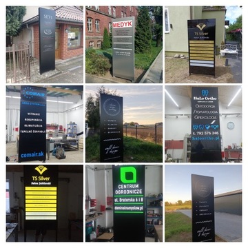 Двухсторонний светодиодный рекламный пилон