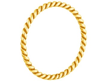Złoty Pierścionek Skręcany Pleciony Wąski Minimalistyczny Obrączka Ag925 32
