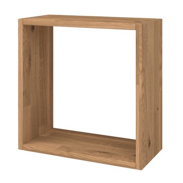 Półka wisząca dębowa kwadrat CUBE LOFT 30x30 cm