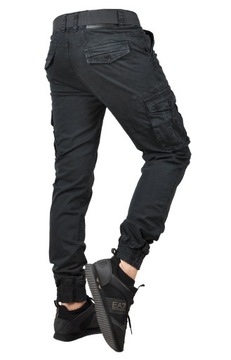 it1942 roz. 38 Spodnie ze Ściągaczami JOGGERY BOJÓWKI PASEK GRATIS