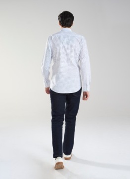 Белая мужская рубашка Slim Fit размера PAKO LORENTE. л