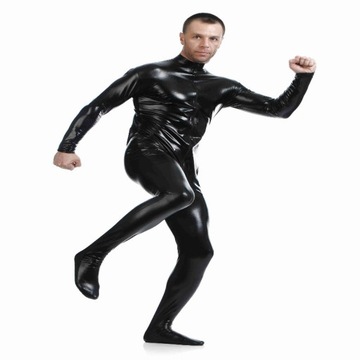 Zentai Body Metallic Spandex Body XL Czarny