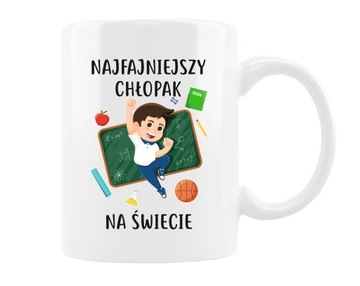 KUBEK NADRUK PREZENT NA DZIEŃ CHŁOPAKA IMIĘ SZKOŁA