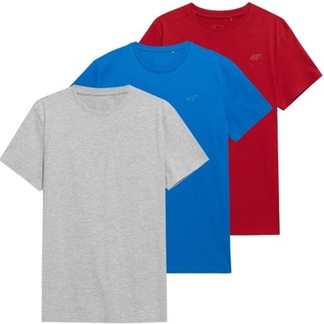 ZESTAW 3X T-SHIRT 4F MĘSKI KOSZULKA Z BAWEŁNY