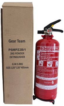 Порошковый огнетушитель ABC 2 кг С автомобильным манометром, цельнометаллической подвеской