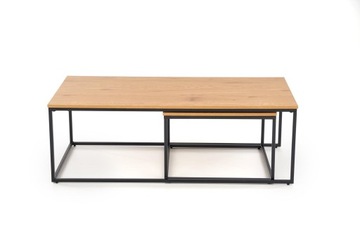 КОМПЛЕКТ ИЗ 2 СКАМЬЕК АЛЯСКА ХАЛЬМАР ЗОЛОТОЙ/ЧЕРНЫЙ ДУБ