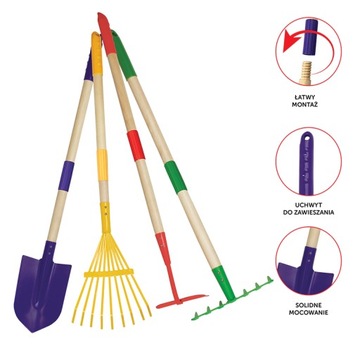 Инструменты детские, маленький садовник, грабли 4 шт.
