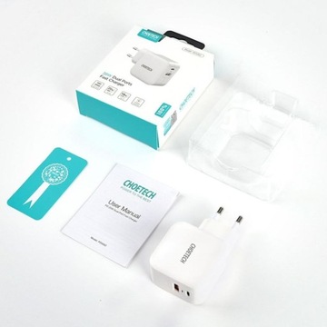 Szybka podwójna Ładowarka USB type-C usb-C 20W PD + 18W Quick Charge 3.0