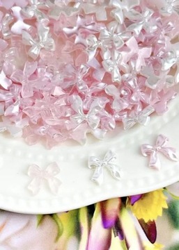 Ozdoby Do Paznokci 3D Kokardki Na Paznokcie Perłowe Pearl Color