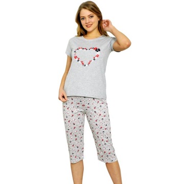 ЖЕНСКАЯ ПИЖАМА ИЗ ХЛОПКОВОГО РУКАВА 3/4 КАЧЕСТВЕННАЯ