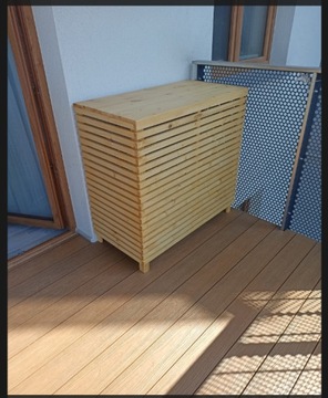 Деревянная ажурная крышка насоса кондиционера 100х50х95 + дверь Цвета