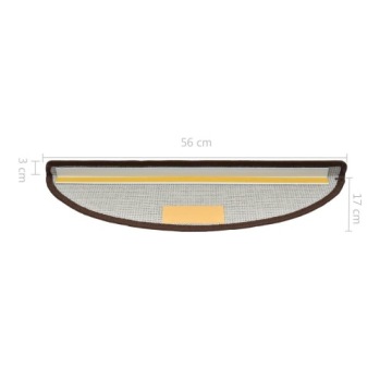 vidaXL Заглушки для лестниц 15 шт. 56 x 17 x 3 см Кофейно-коричневый