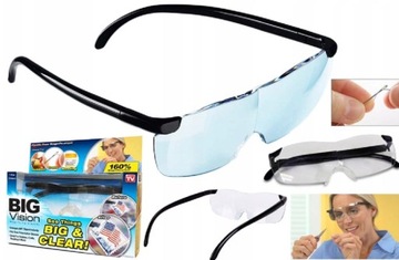 OKULARY POWIĘKSZAJĄCE O 160% ZOOM BIG VISION LUPA optyczna PRZYBLIŻAJĄCE