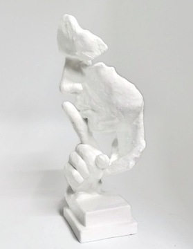 Rzeżba Cisza.H-32cm.Kolor Biały