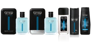 STR8 LIVE TRUE ZESTAW XXL EDT50ml+ASL100ml+ DNS85ml+SPRAY150ml+ŻEL400ml