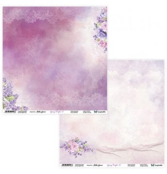 Набор скрапбукинговых бумаг 30x30 - Scrapandme - Pring Purple
