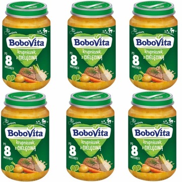 BOBOVITA OBIADEK DLA NIEMOWLĄT KRUPNICZEK Z CIELĘCINĄ PO 8M 190G