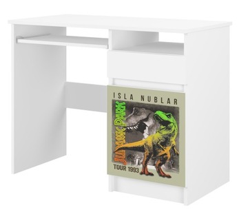 Biurko dziecięce BOO N35 biały jurassic park isla nublar 96x50cm