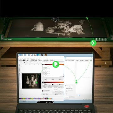 Новый лазерный гравер/резак NEJE MAX 4 E80 750 x 460 мм 750 мм/с